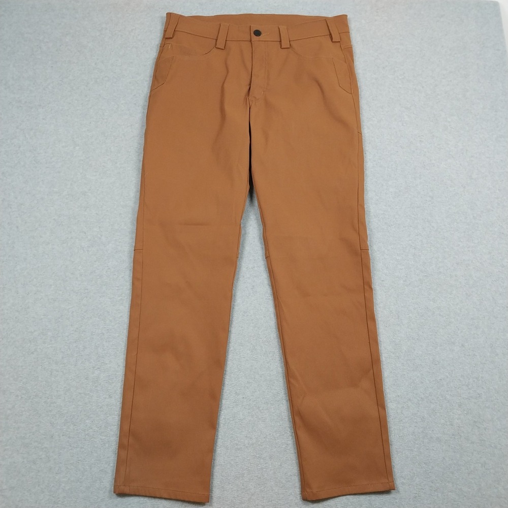 TrueWerk Pants Mens 32x32 Brown Lightweight EDO Workwear Stretch Utility Trouser